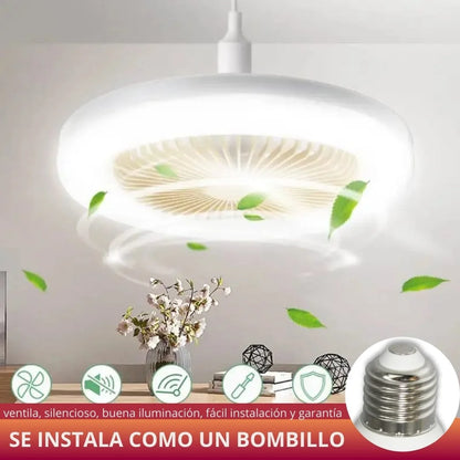 Bombillo ventilador con luz led